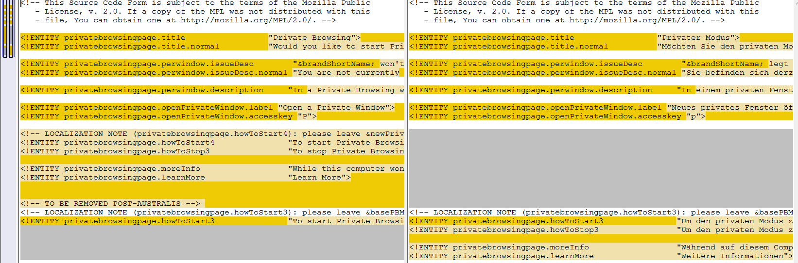 single file comparision in WinMerge without changes by the user