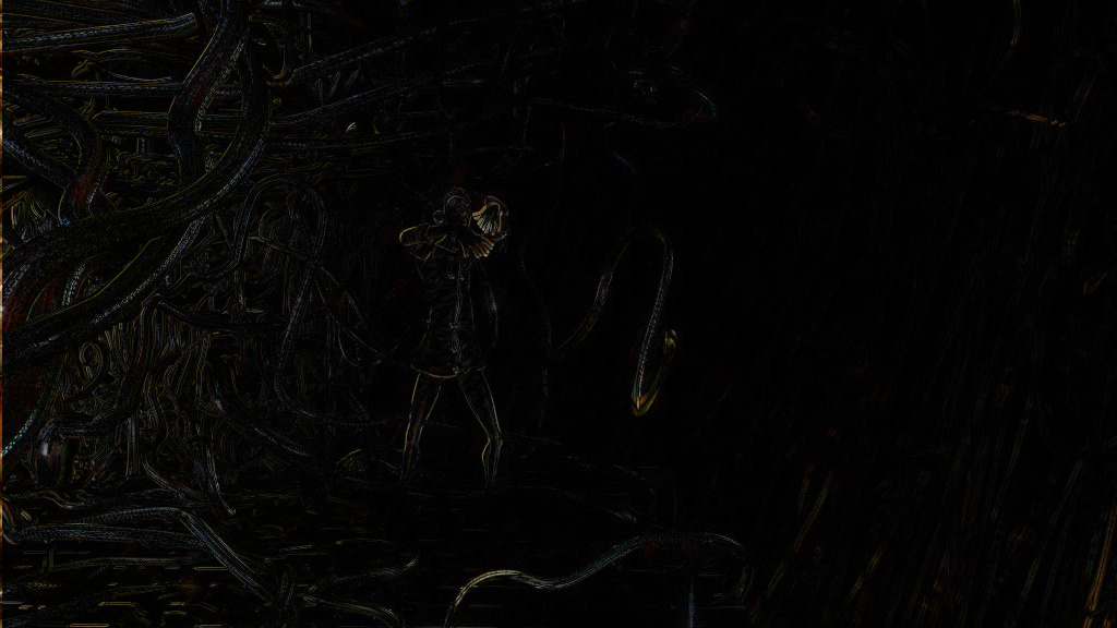 Differences between the frames after shifting two pixels right