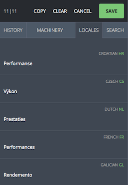 Translation helpers: Other locales